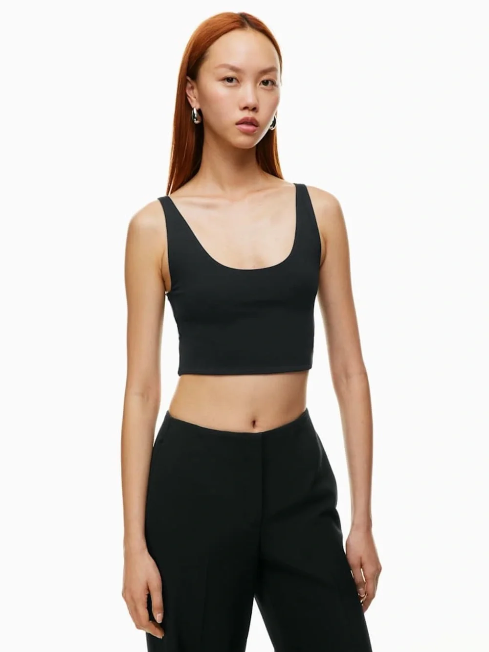 BABATON CONTOUR CROPPED TANK BLACK - Picture 2 of 4